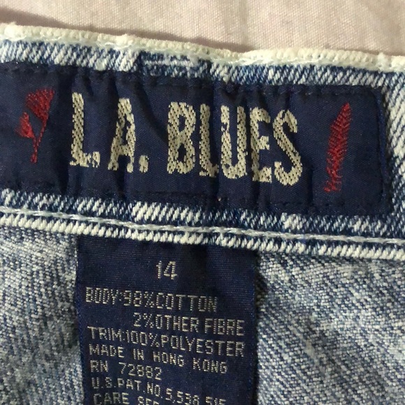 L.A Blues Light Wash Vintage High Waisted Jeans - Picture 5 of 6